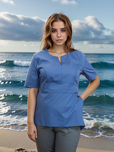 Рубашка мед. жен. М-210 ткань Тиси