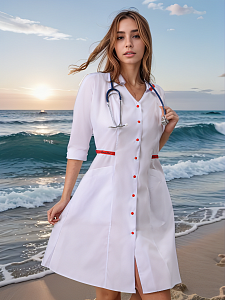 Халат медицинский жен. М-050(6) ткань Тиси